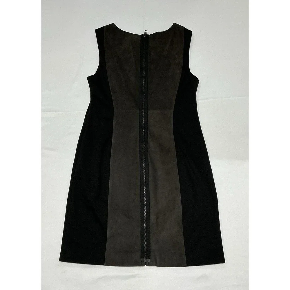 Rag & Bone Harrow Suede Designer Mini Dress Womens 12 Gray Luxury Full Zip - Picture 2 of 6